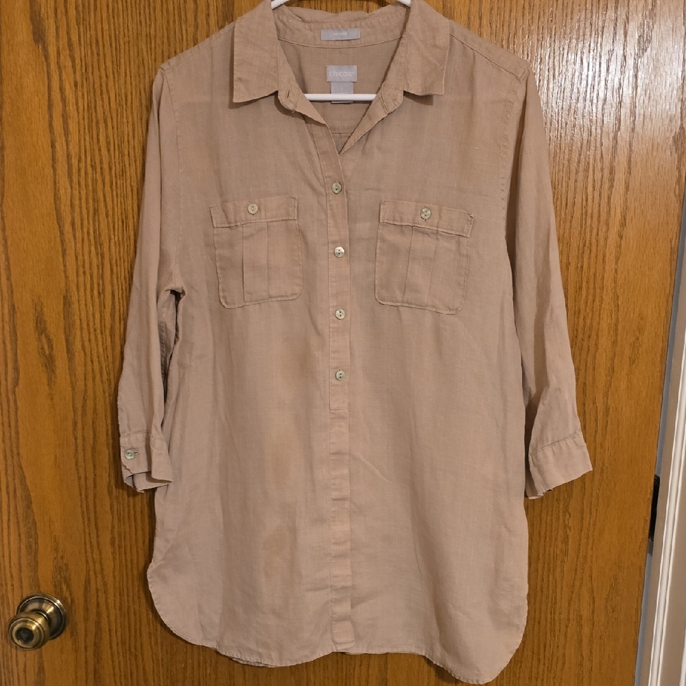 Chico's Light Brown Shirt